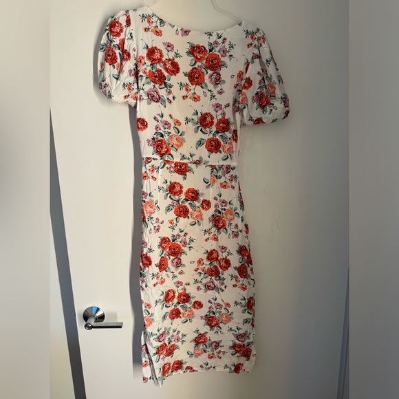 H&M Cut-out Detail Floral Print Midi Calf Length Dress - Picture 3 of 5